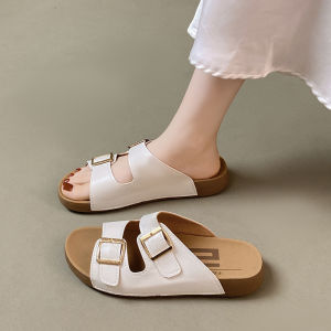 Free Shipping New Style Thick-Soled Slippers With Buckle Straps Soft-Soled Fabric Upper Roman-Style Fashion Versatile Flip-Flops For Couples WomenS Style