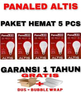 Lampu LED Murah Bohlam LED PANALED ALTIS Cahaya Putih Garansi 1 Tahun PAKET 5PCS