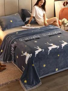 Selimut Bulu Halus KING 180x200 Motif Dewasa Rusa Awan Keren Terlaris Termurah Berkualitas