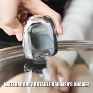 SG*Magnetic double-blade headWaterproof Portable USB Mens Shaver Mini Cordless Razor Electric Shaver Beard Trimmer迷你剃须刀