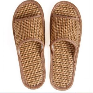 Summer Bamboo Rattan And Woven Sandals For Home Use Breathable Suitable For Both Indoor And Outdoor Stylish And Versatile For Couples