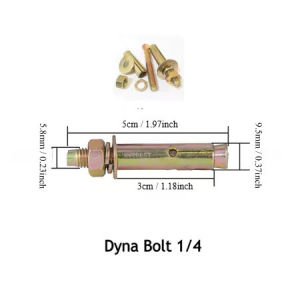 1 PCS Dyna Bolt Expansion Bolt | 1/4 1/2 3/8 5/16 Inch Sizes | Cheapest for Wall Hanging & Ceiling Mounting | with Nut Screw & Washer | Heavy-Duty DIY Hardware | Easy Installation | Budget-Friendly Home Improvement Fastener
