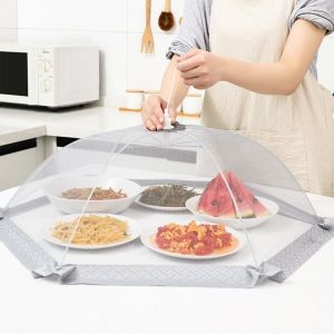 ERMENLED Foldable Dining Table Cover Mosquito-Proof Mesh Kitchen Food Cover Durble Insect-Proof Food Umbrella Kitchen