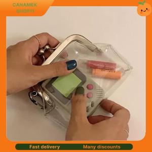 ❣️❣️❣️ Ins Transparent Simple Iron Mouth Clip Bag Small Things Storage Bag Coin Purse
