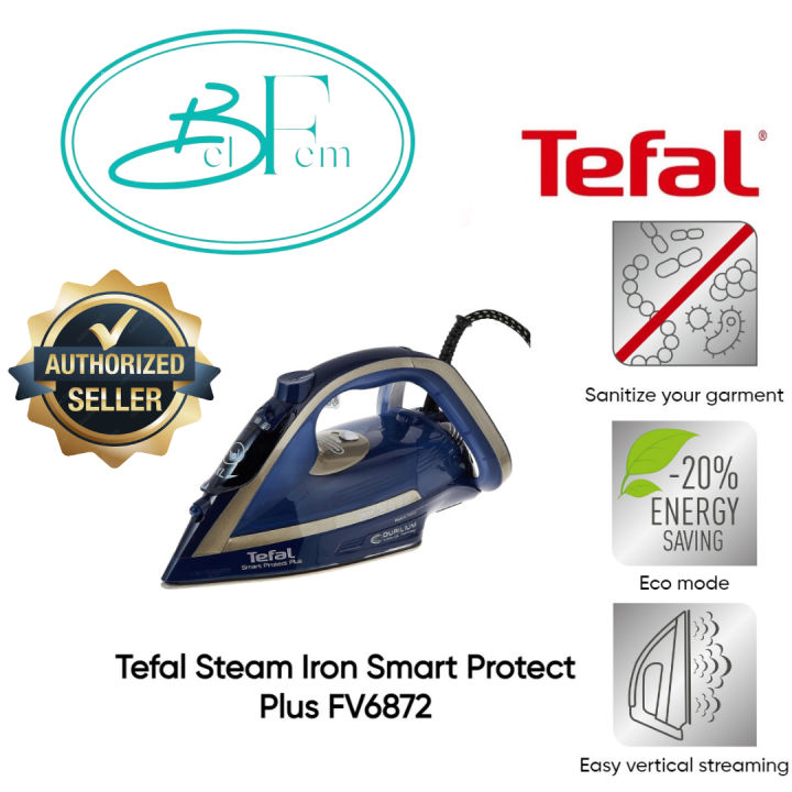 Tefal FV6872 Steam Iron Smart Protect Plus - 2 YEARS WARRANTY | Lazada ...