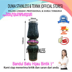 Bandul Batu Hijau Bintik 1" hiasan railing tangga kanopi balkon