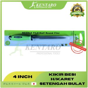 KIKIR BESI H/KARET 4 INCH PLAT BULAT SETENGAH BULAT SEGITIGA IRON FILES RUBBER HANDLE