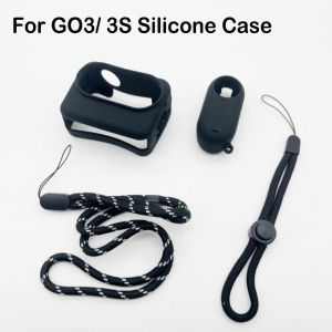 MINIFELE 262 Silicone Protection Case Waterproof Shockproo Lens Protection Film Protector Frame Cage Silicone Cover for Insta360 GO3/3S Action Camera
