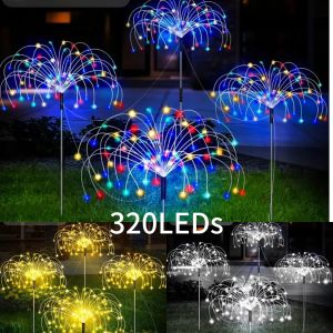 【Buy 1 Get 4】 Solar Fireworks Lights Outdoor Waterproof with 8 Lighting Modes Suitable for decorating houses and gardens solar energy Christmas lights Garden lights
