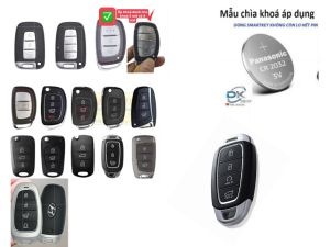 Pin Nhật Panasonic chìa khóa điều khiển xe Hyundai Accent I10 2030 Elantra Tucson Kona Santafe Creta Sonata