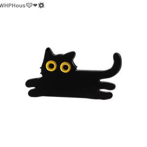 WP💓💛💖 Japanese Cartoon Black Cat Series Alloy Brooch Metal Badge Lapel Pins Badges On Backpack Pines
