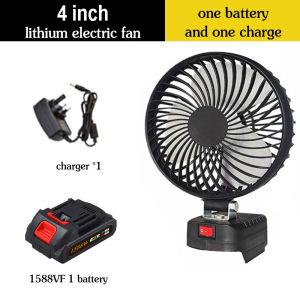 CHIC Cordless Fan 8 Inch Portable Camping Fan Lasts For 8-12 Hours Strong Wind 2-gear Adjustable Kipas Bateri Tahan Lama Desktop Cooling Fan 6" /4”Rechargeable Lithium Battery Mini Fan Outdoor 锂电风扇