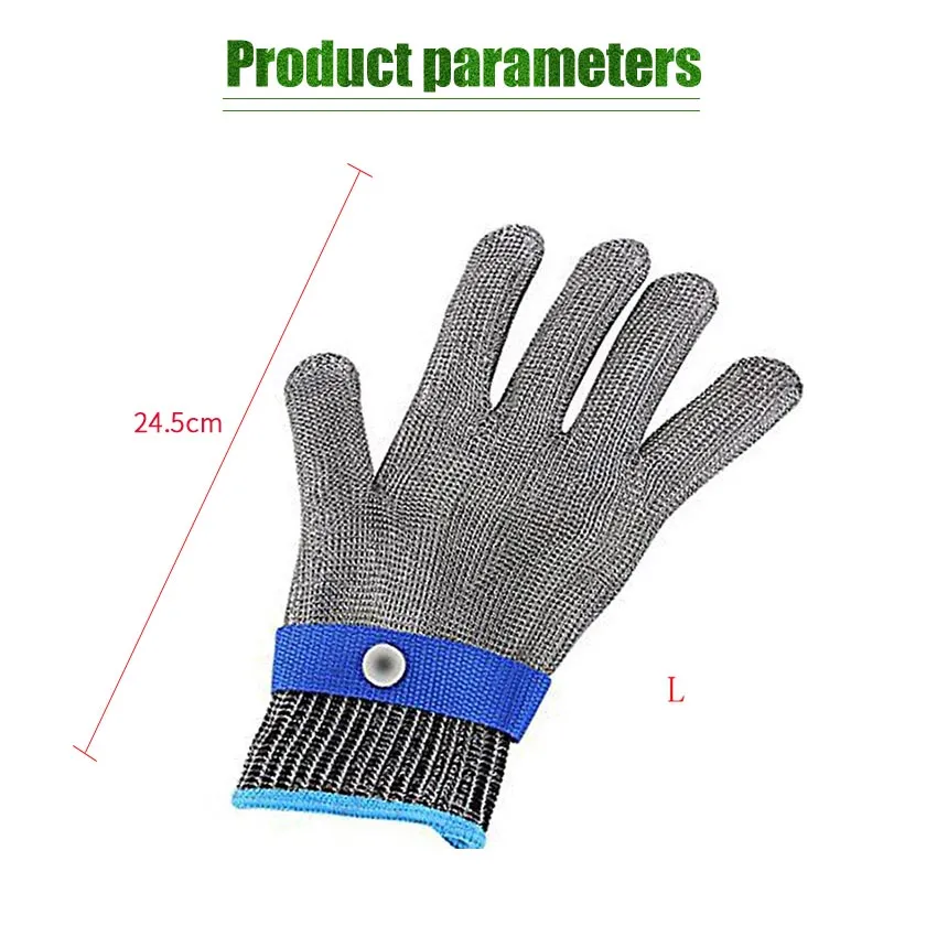 Safety Cut Proof Stab Resistant Glove Stainless Steel Metal Mesh Butcher  Gloves