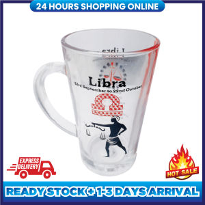 Zodiac Glass Mug - Libra 1pc (LOCAL READY STOCK)