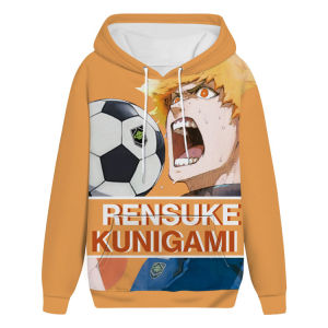 European and American New Products BLUE LOCK Blue Prison Zipper Jacket for Men 3D Digital Printing cos Loose long sleeve sweatershirt