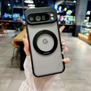 For Magnetic Folding Stand Case for Google Pixel 10 9 8 7 6 Pro XL 6A 7A 8A 9A Bracket Holder Shockproof Clear Cover