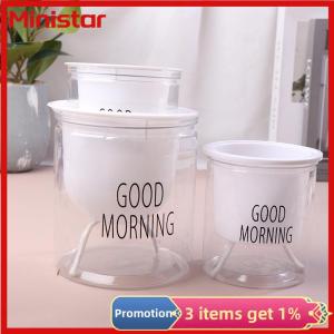 Ministar Lazy Hydroponic Flower Pot Automatic Water-Absorbing Flowerpot Transparent Double Layer Plastic Self Watering Planter Office