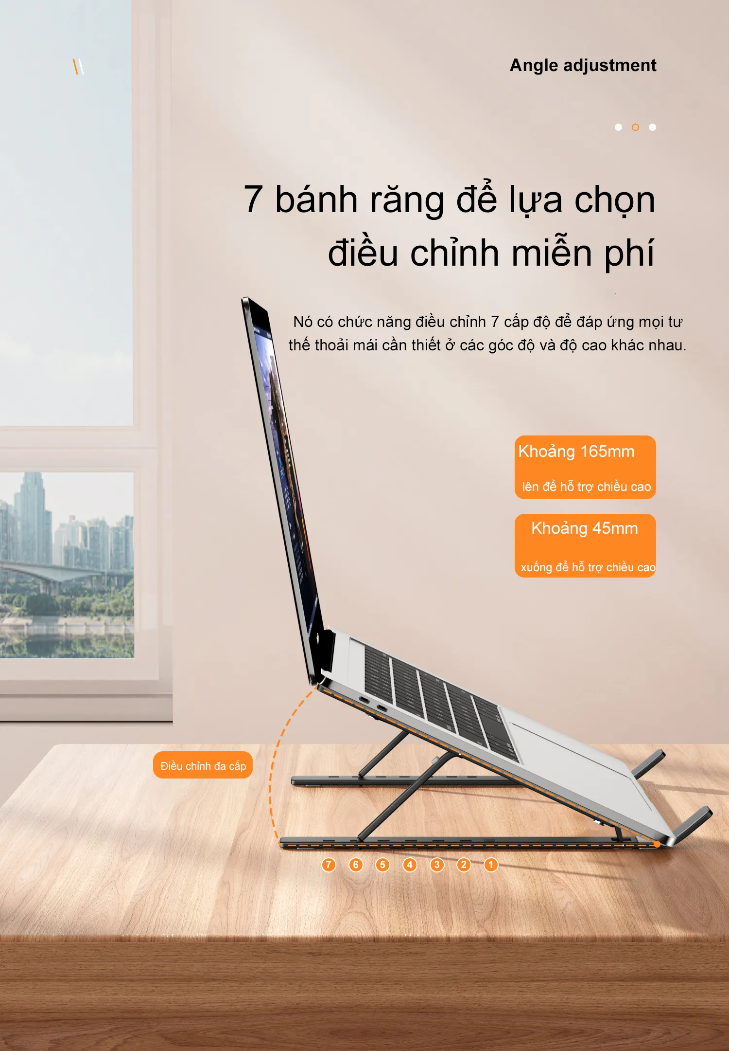 Giá Đỡ Laptop Điều Chỉnh Độ Cao 7 Vị Trí 1