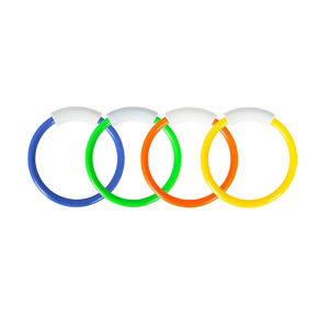 4pcs Dive Rings Swimming Pool Toy Rings Summer Training Diving Swim Toys Gift for Kids