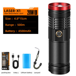 WEST BIKING Đèn 20W 4800MAh Đèn Pin Zoom Type-C Đèn Pin LED Có Thể Sạc Siêu Sáng Cắm Trại Đi Bộ Đường Dài Đạp Xe Đèn Làm Việc