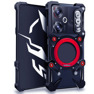Aluminum Frameless Case For Nubia Redmagic 10 Pro Red Magic 8 8s 9 9s Pro Rotating Bracket Shell Metal Rimless Shockproof Cover