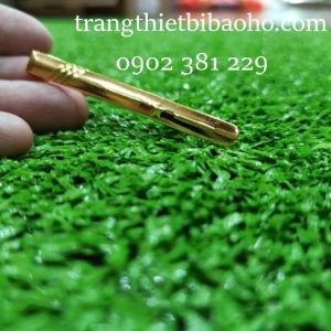 Kẹp cà vạt bảo vệ kẹp đính sao vàng đồng - hình thật