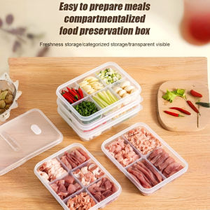 Storage Box Convenience Convenient and Practical Compartmentalized for Refrigerators Independent Lid