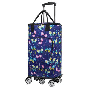SG [READY STOCK]Retractable Folding Shopping Trolley Bag Detachable Trolley Insulated Shopping Bag Household