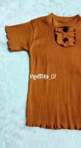 BAJU ATASAN ANAK PEREMPUAN RIB POLOS || BAJU RAJUT ANAK