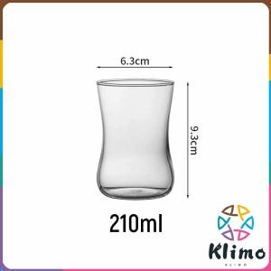 KLIMO Glass Cup Heat Resistant Mug Cup Coffee High Quality Glassware Transparent Drinking Glass Mugs