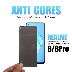 TEMPERED GLASS HP REALME 8 8i 8pro REALME 3 ANTI GORES SPY PRIVACY MATTE SPY TERBAIK ANTI PECAH