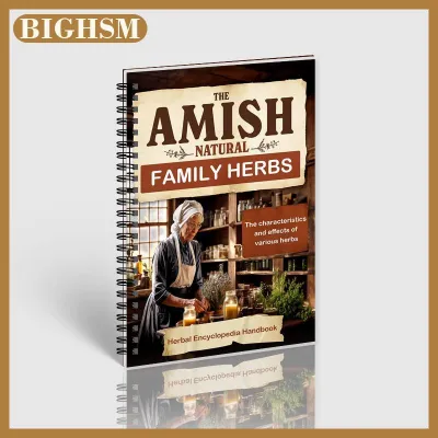 BIGHSM Natural Healing Handbook Spiral Bound Guide With Herbal Remedies And Recipes For Heart Health Blood Sugar Focus Boost