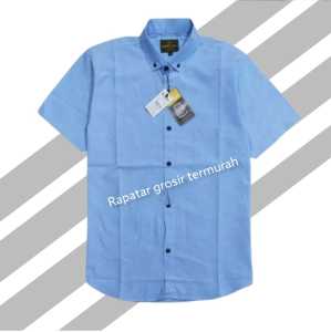 PROMO kemeja pria lengan pendek polos formal casual kerja santai
