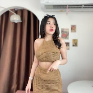 🌈 MesubShop 🌈 ผ้าไหมพรมน่ารักสวยเก๋ดูมีสไตล์ งานเนื้อผ้านุ่ม ยืดตามตัว รุ่น คาเฟ่