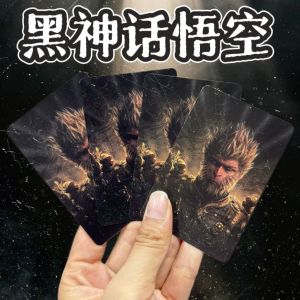 Black Wukong tycoon poker plastic poker card gold foil durable 24 waterproof creative water washing gift PVC washable 黑悟空土豪扑克塑料扑克牌金箔耐用24防水创意水洗礼品PVC可水洗