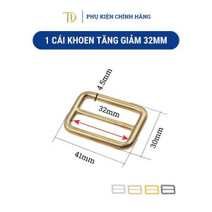 Khoen tăng giảm dây túi xách 32mm khoen tăng đưa hình chữ nhật độ bền 5-8 năm phụ kiện làm túi xách