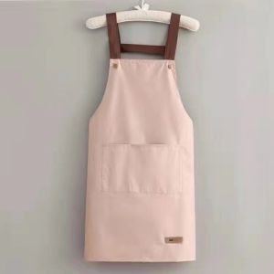 Canvas Waterproof and Oil Proof Apron Sleeveless Coffee Shop Restaurant Kitchen Work Clothes