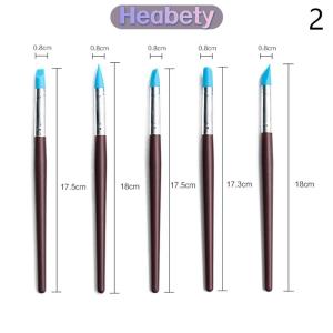 Heabety 5 cái bộ Silicone Đất Sét Điêu Khắc Công Cụ Cho Bàn Chải Mô Hình Chấm Móng Tay Nghệ Thuật Gốm Đất Sét Công Cụ Tự Làm Khắc Gốm Sứ Điêu Khắc