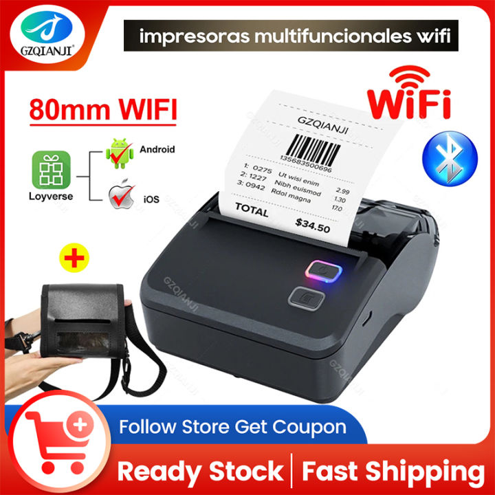 Wifi 80mm Thermal Receipt Printer Handheld Portable Printer Mini