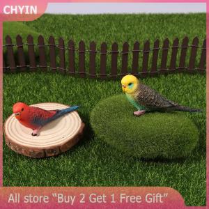 [COD] CHYIN 1Pc Simulation Parrot Parakeet Miniature Landscape Ornament Animal Model Lawn Figurine Artificial Bird Photography Props