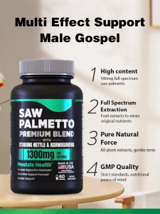 TK Hot Selling Saw Palmetto Capsules for All Year Round Mens Health Constipation Relief Supplements for Adult Middle-aged and Elderly