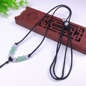 Direct sales from the manufacturer popular at street stalls 8 Beads 1.5mm Jade pendant crystal agate luminous bead small pendant round bead chain gold inlaid with jade