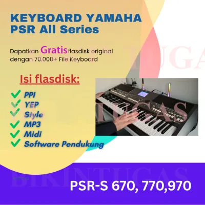 Keyboard Yamaha PSR All Series dengan fitur PPI YEP Style MP3 Midi dan software pendukung. Dilengkapi flashdisk berisi 70.000 file keyboard. Model PSR-S 670