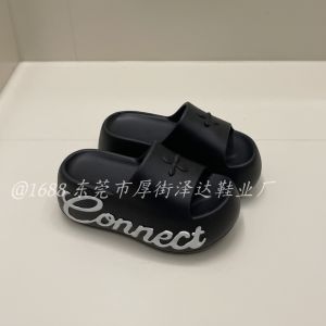 [Free Shipping] Thick-Soled Letter-Printed Slippers Fashionable Outdoor Wear Height-Increasing Sandals Summer Cross-Strap Slippers