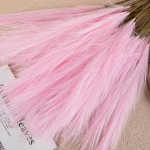 5/1Pcs 55Cm hoa giả Fluffy Pampas Cỏ trang trí Boho Hoa cây giả Reed Mô Phỏng tiệc cưới Trang Trí Nội Thất