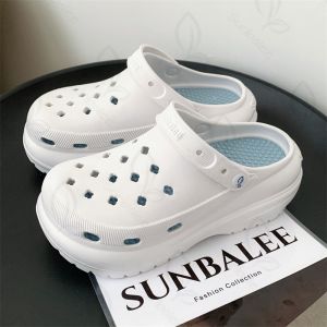 Yulihan668 รองเท้าผู้หญิง รองเท้าหัวโต แบรนด์แท้ Sunbalee สีพาสเทล  พื้นรองเท้าถอดได้ เสริมส้นสูง 8-9 ซม รองเท้าหัวโตผู้หญิง รองเท้าแตะแฟชั่น รองเท้ารัดส้น PASTEL