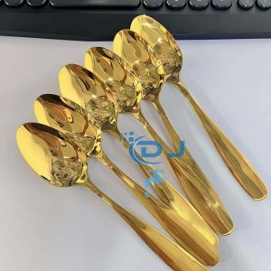Golden Dinner spoon and fork 6pcs spoon 6pcs fork Stainless Quality Cutleries Kitchenware