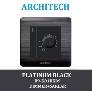 ARCHITECH Platinum B9-K01BK09 Sakelar/SAKLAR/300W DIMMER+Saklar Black