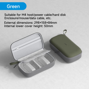 Hagibis Electronics Organizer Travel Case for mac mini M4/M4 Pro 2024 Portable Waterproof Carry Case for Cable Charger Docking Station Power Bank SD Card Mouse USB Flash Disk