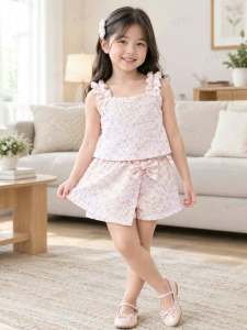 006 Summer Casual Girl Teen Ribbon Skort and Top Set Terno - top and skort - plain color - current trend - best seller top - super ganda - ganda ng quality - effortless easy to wear - simple - cute item - fabric from abroad - cotton fabric - timeless p